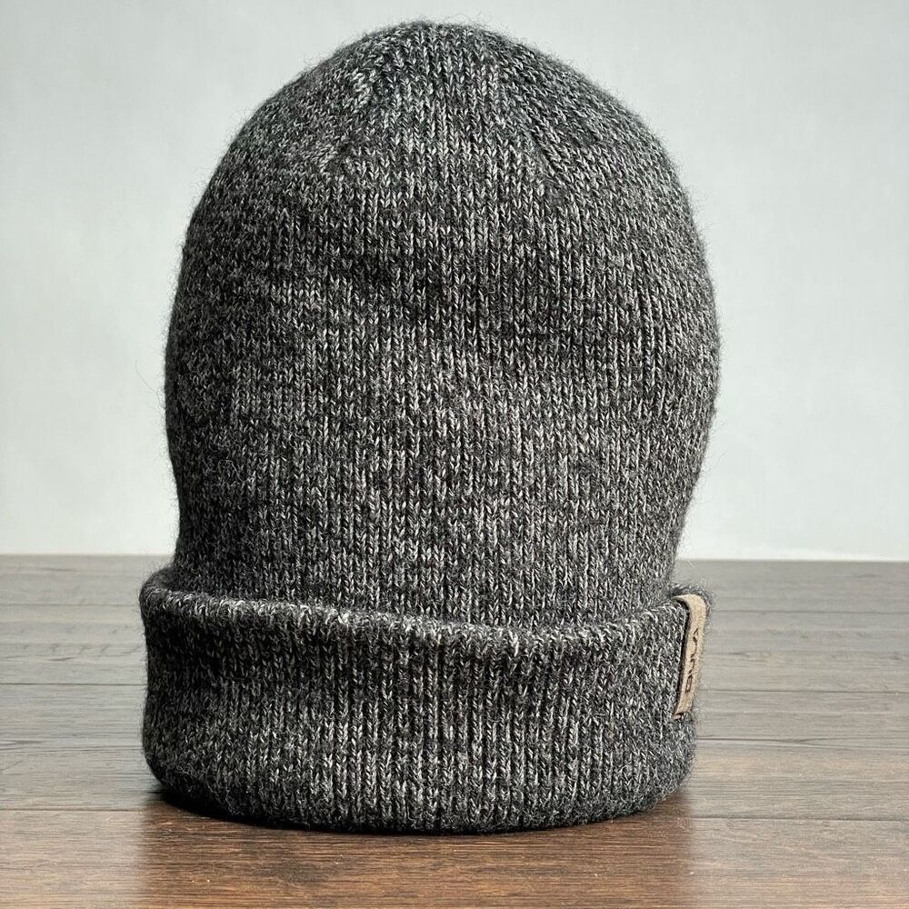 BULA Beanie‎ Charcoal Grey Heather Wool Blend Winter Knit Ski Cap made in Canada